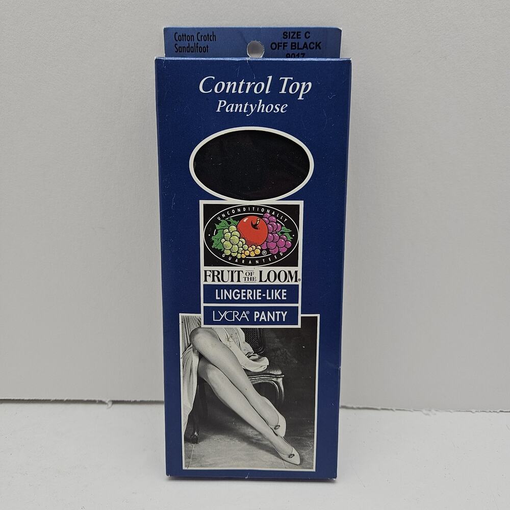 Vtg NOS Fruit of The Loom Control Top Pantyhose Lingerie Like Lycra Panty Sz C - Picture 1 of 4